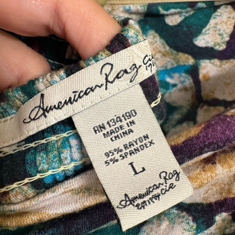 American Rag Boho Colorful Batik-Print Beaded Halter Maxi Dress Large - Picture 6 of 6